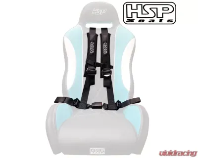 HSP Seats 4 Point Harness 2 Inch Auto Buckle Black - SB22A4B-JJHX